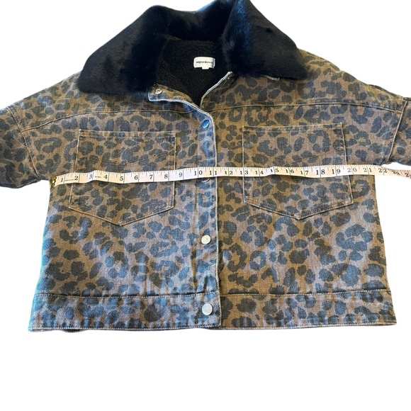 SUPERDOWN Revolve Cici snap front jacket Removable Fur Collar Denim Heavy Small - Picture 13 of 16